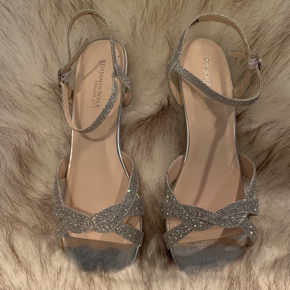 Benjamin Walk Glittering Silver Heels
